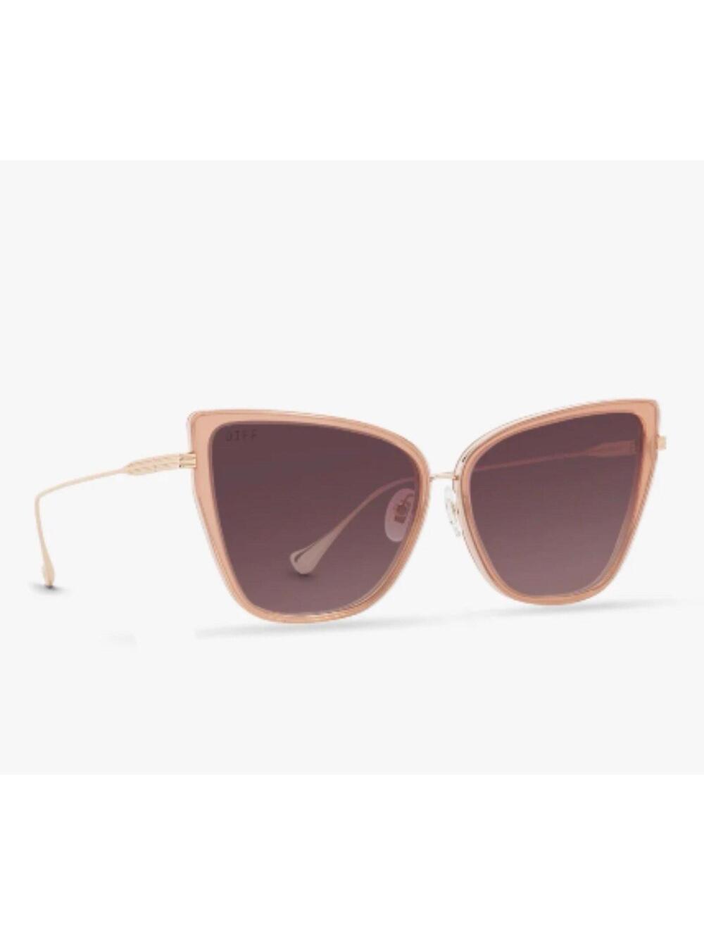 DIFF Valerie Rose Gold/Wine Gradient Sunglasses
